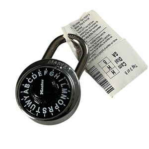 Master Lock Combination Padlock Silver Letter Dial School Gym Locker Security